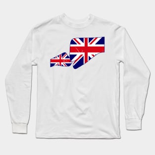 UK Baby Fist Bump Patriot Flag Series Long Sleeve T-Shirt
